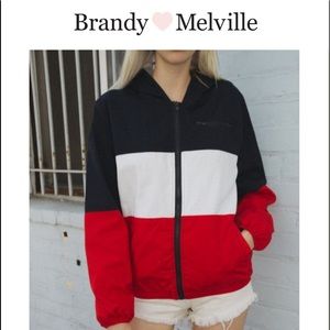 Brandy Melville Krissy Jacket Red, White & Blue